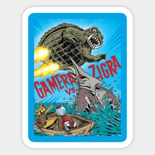 MST3K Mystery Science Promotional Artwork - Gamera vs Zigra Sticker